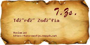 Törő Zsófia névjegykártya
